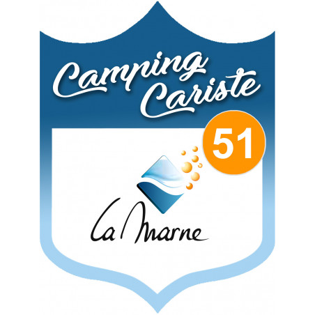 campingcariste La Marne 51 - 10x7,5cm - Sticker/autocollant