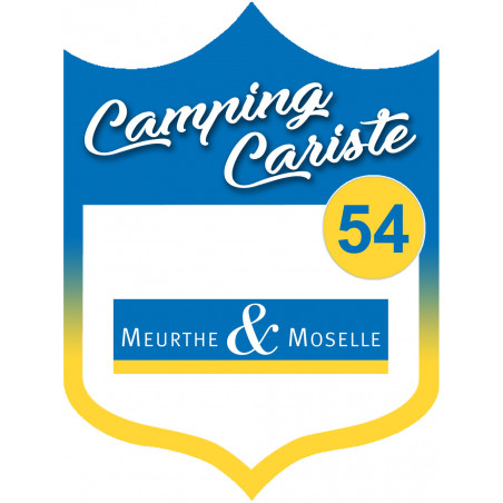 campingcariste Meurthe et Moselle 54 - 20x15cm - Sticker/autocollant