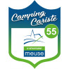 campingcariste Meuse 55 - 10x7.5cm - Sticker/autocollant