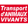 Transport d'animaux vivants - 30x20cm - Sticker/autocollant