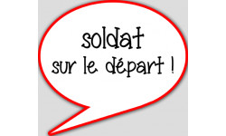 soldat sur le départ - 10x9cm - sticker/autocollant