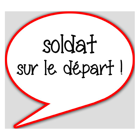 soldat sur le départ - 10x9cm - sticker/autocollant