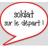 soldat sur le départ - 10x9cm - sticker/autocollant