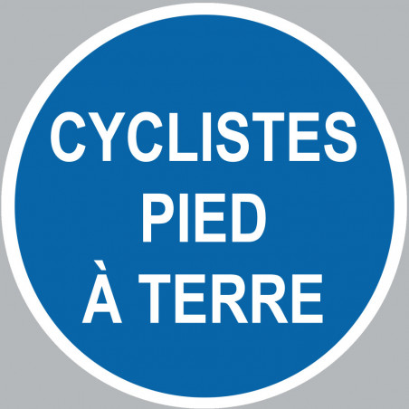 cyclistes pied à terre - 5cm - Sticker/autocollant