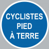 cyclistes pied à terre - 5cm - Sticker/autocollant