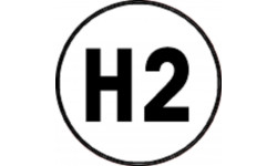 H2 - 5x5cm - Sticker/autocollant