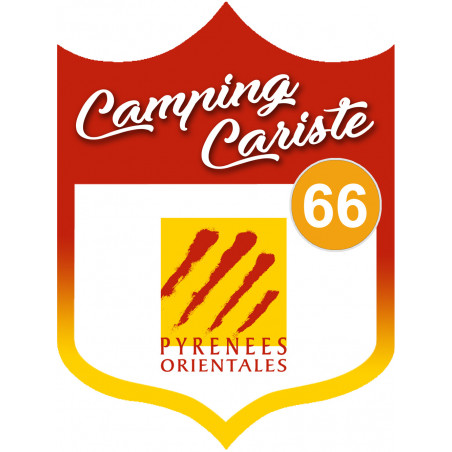 campingcariste Pyrénées Orientales 66 - 10x7.5cm - Sticker/autocollant