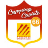 campingcariste Pyrénées Orientales 66 - 10x7.5cm - Sticker/autocollant