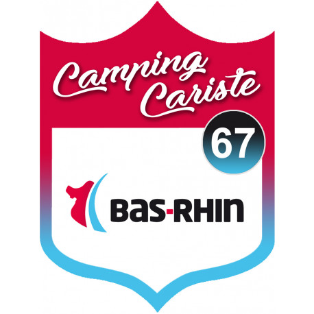 campingcariste Bas-Rhin 67 - 15x11.2cm - Sticker/autocollant