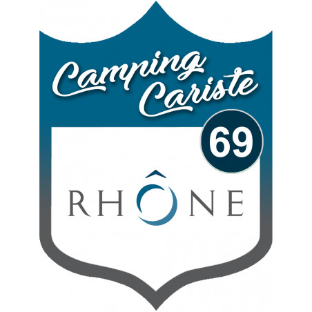 campingcariste Rhône 69 - 10x7.5cm - Sticker/autocollant