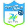 campingcariste Saône et Loire 71 - 15x11.2cm - Sticker/autocollant