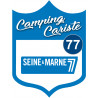 campingcariste Seine et Marne 77 - 10x7.5cm - Sticker/autocollant