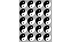 Yin Yang - 20 stickers de 5cm - Sticker/autocollant