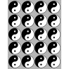 Yin Yang - 20 stickers de 5cm - Sticker/autocollant