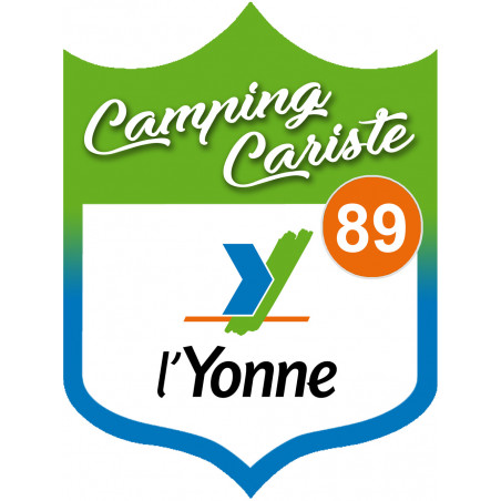 Campingcariste Yonne 89 - 10x7.5cm - Sticker/autocollant