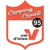 Campingcariste Val d'Oise 95 - 10x7.5cm - Sticker/autocollant