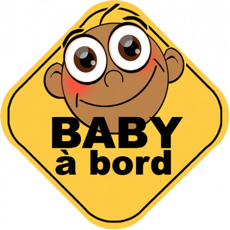 Baby à bord méditerranéen - 10cm - Sticker/autocollant