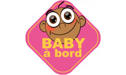 Baby à bord fille méditerranéenne - 15cm - Sticker/autocollant