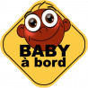 Baby à bord afro - 10cm - Sticker/autocollant