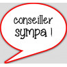 conseiller sympa - 15x13.5cm - sticker/autocollant