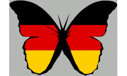 effet papillon Allemand - 15x10cm - Sticker/autocollant