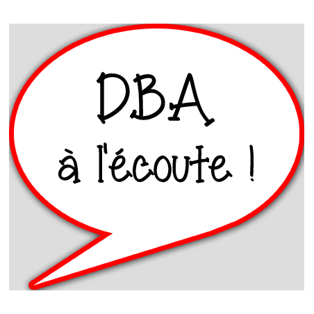 DBA à l'écoute - 15x13.5cm - sticker/autocollant