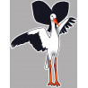 Cigogne Alsacienne - 10x7,5cm - Sticker/autocollant