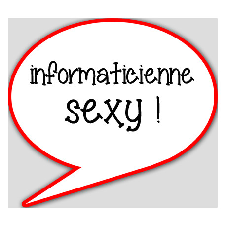 informaticienne sexy - 10x9cm - sticker/autocollant