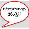 informaticienne sexy - 10x9cm - sticker/autocollant