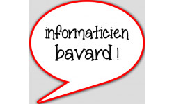 informaticien bavard - 10x9cm - sticker/autocollant