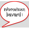 informaticien bavard - 10x9cm - sticker/autocollant