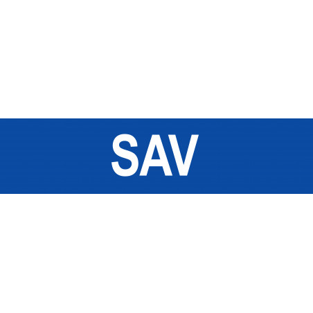 local SAV bleu - 15x3.5cm - Sticker/autocollant