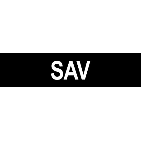 local SAV noir - 15x3.5cm - Sticker/autocollant