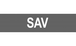 local SAV gris - 15x3.5cm - Sticker/autocollant