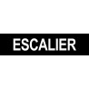 Local escalier - Fond noir - 29x7cm - Sticker/autocollant