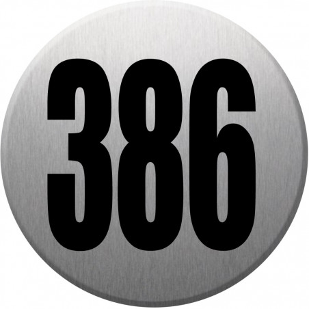 numéroderue386 gris brossé - 10cm - Sticker/autocollant