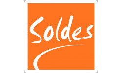 solde Carré Orangé - 15cm - Sticker/autocollant