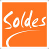 solde Carré Orangé - 15cm - Sticker/autocollant