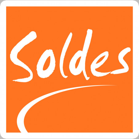 solde Carré Orangé - 10cm - Sticker/autocollant