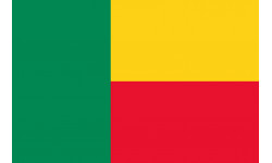 Drapeau Bénin - 19.5x13cm - Sticker/autocollant