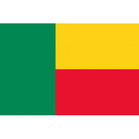 Drapeau Bénin - 5x3.3cm - Sticker/autocollant