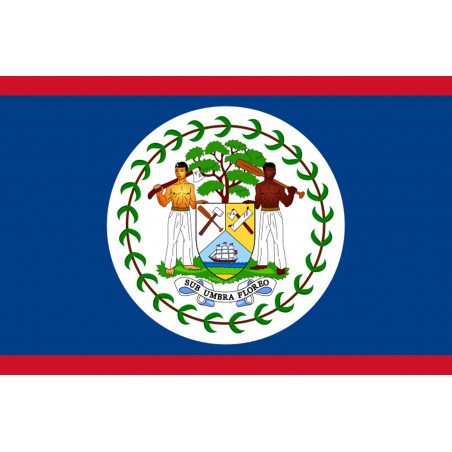 Drapeau Belize - 15x10cm - Sticker/autocollant