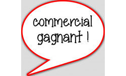 commercial gagnant - 15x13.5cm - sticker/autocollant