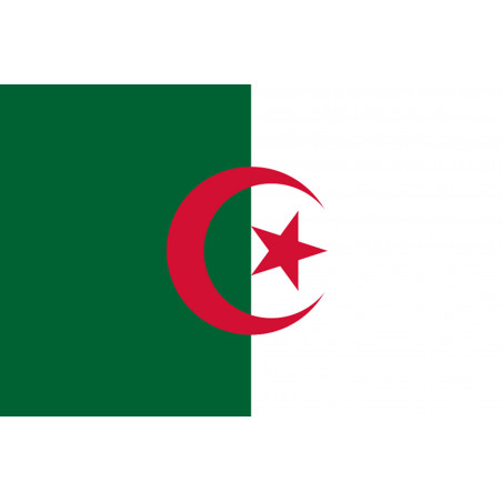 Drapeau Algérie - 15x10cm - Sticker/autocollant