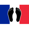 Pieds noirs drapeau Français - 5x3.3cm - Sticker/autocollant