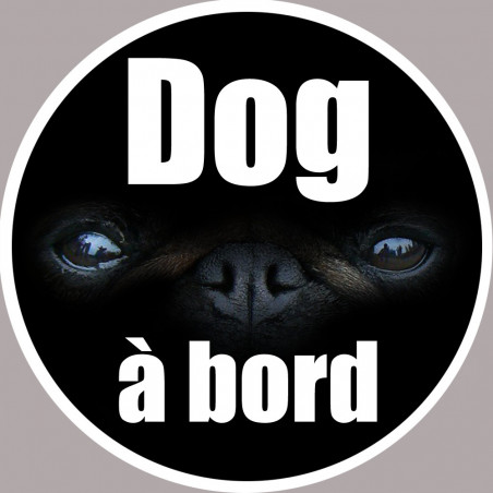 dog à bord - 15cm - Sticker/autocollant