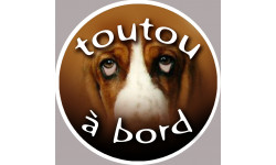 Toutou a bord - 10cm - Sticker/autocollant