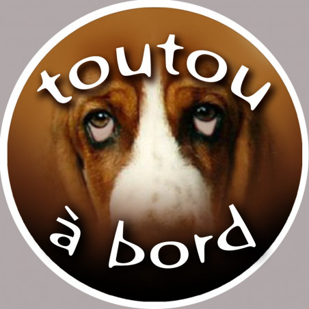 Toutou à bord - 5cm - Sticker/autocollant