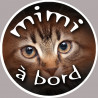 Mimi a bord - 10cm - Sticker/autocollant