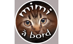 Mimi a bord - 15cm - Sticker/autocollant